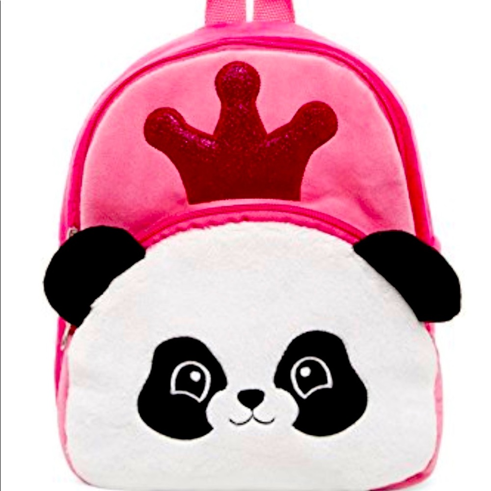 NWT popatu princess panda fur backpack for girls